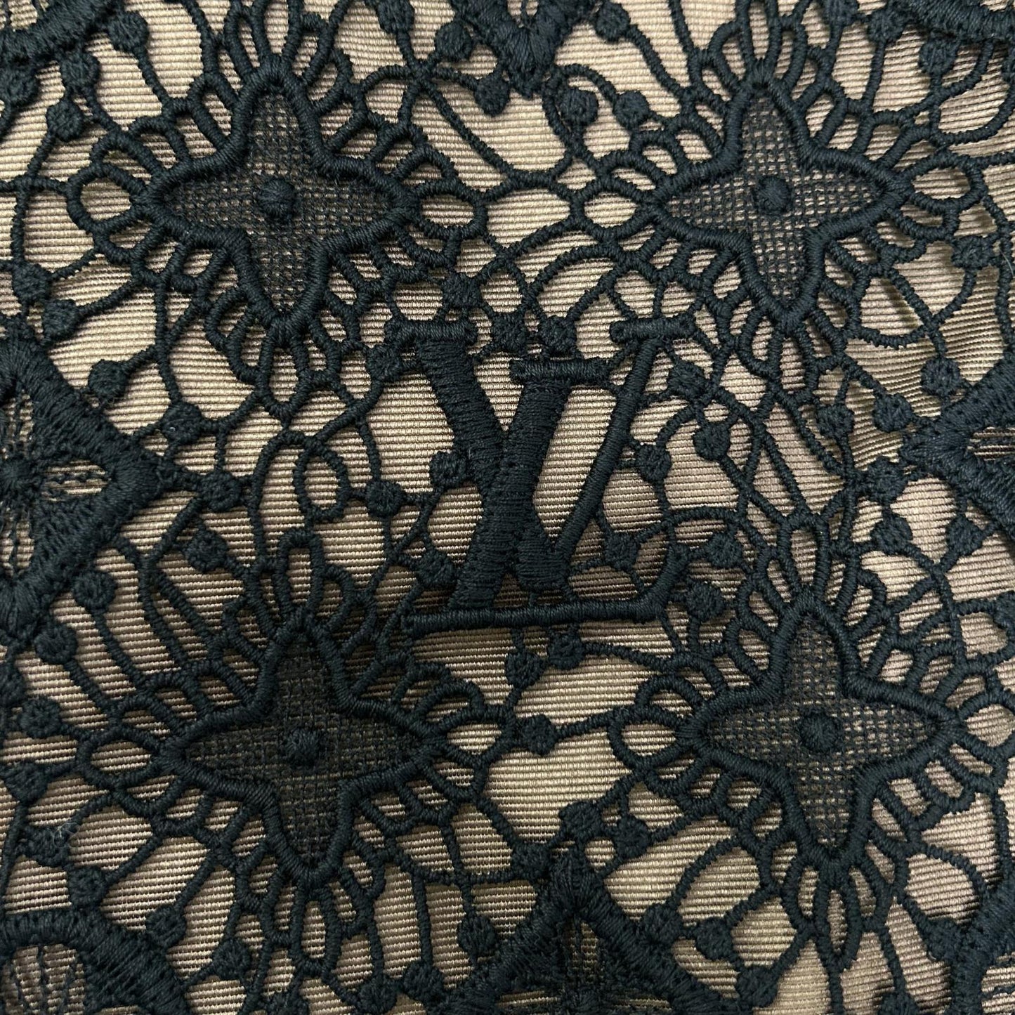 LOUIS VUITTON ルイヴィトン 11年製 ブラック モノグラムレース刺繍 ワンピース ワンピース