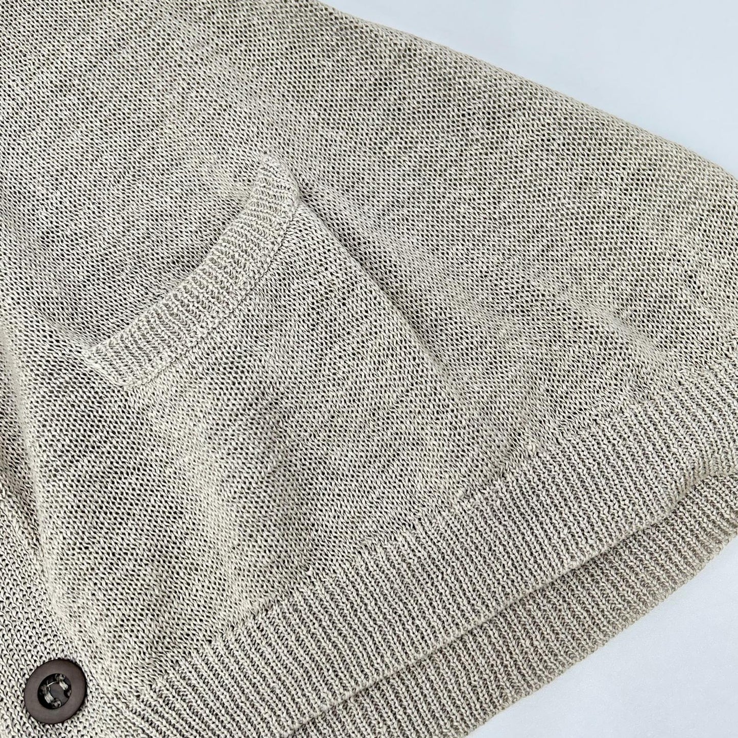 BRUNELLO CUCINELLI Brunello Cucinelli beige cotton knit long cardigan top