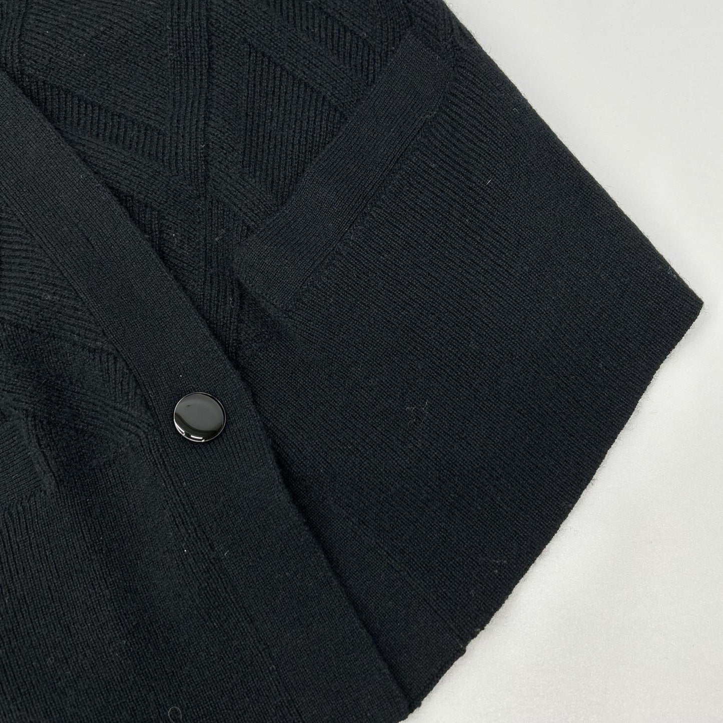 HERMES エルメス Black Cashmere Cardigan Tops