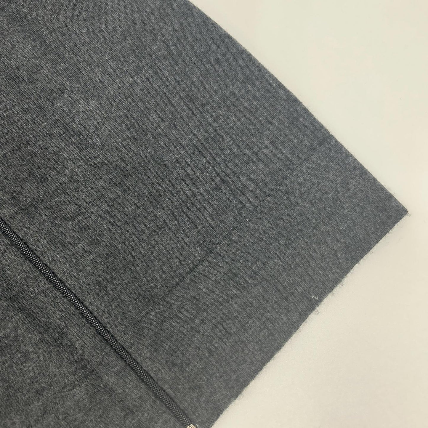 HERMES エルメス グレー カシミヤ ジップ ニット トップス