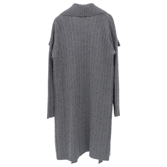 POLObyRalphLauren ポロラルフローレン 前開き ニットコート カシミヤ混 カーディガン レディース グレー S トップス