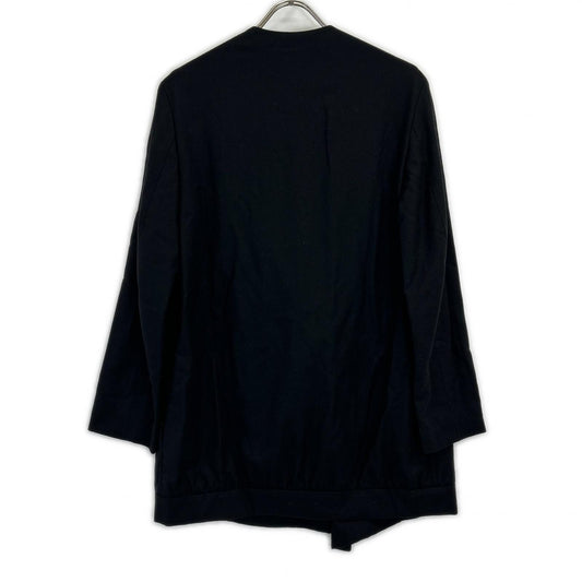 YvesSaintLaurent イヴサンローラン 06年製 168424 ブラック 前フック ノーカラー コート コート