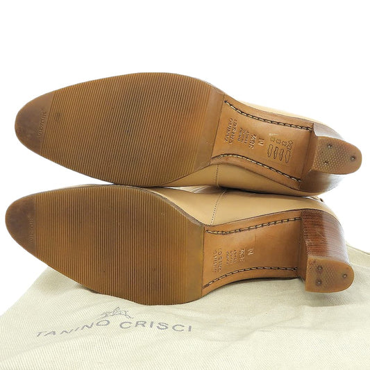 TANINO CRISCI タニノクリスチー シングルストラップベルト ロングブーツ シューズ レディース ベージュ 36 1/2 シューズ