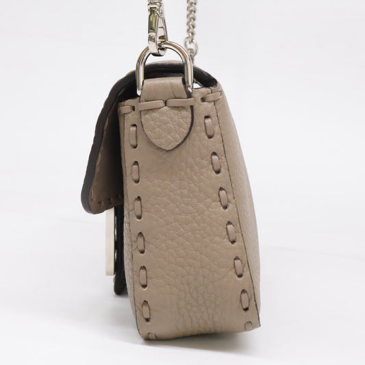 FENDI フェンディ 新品同様 8BS017 セレリア ミニバケット 2WAY チェーンショルダーバッグ ハンドバッグ