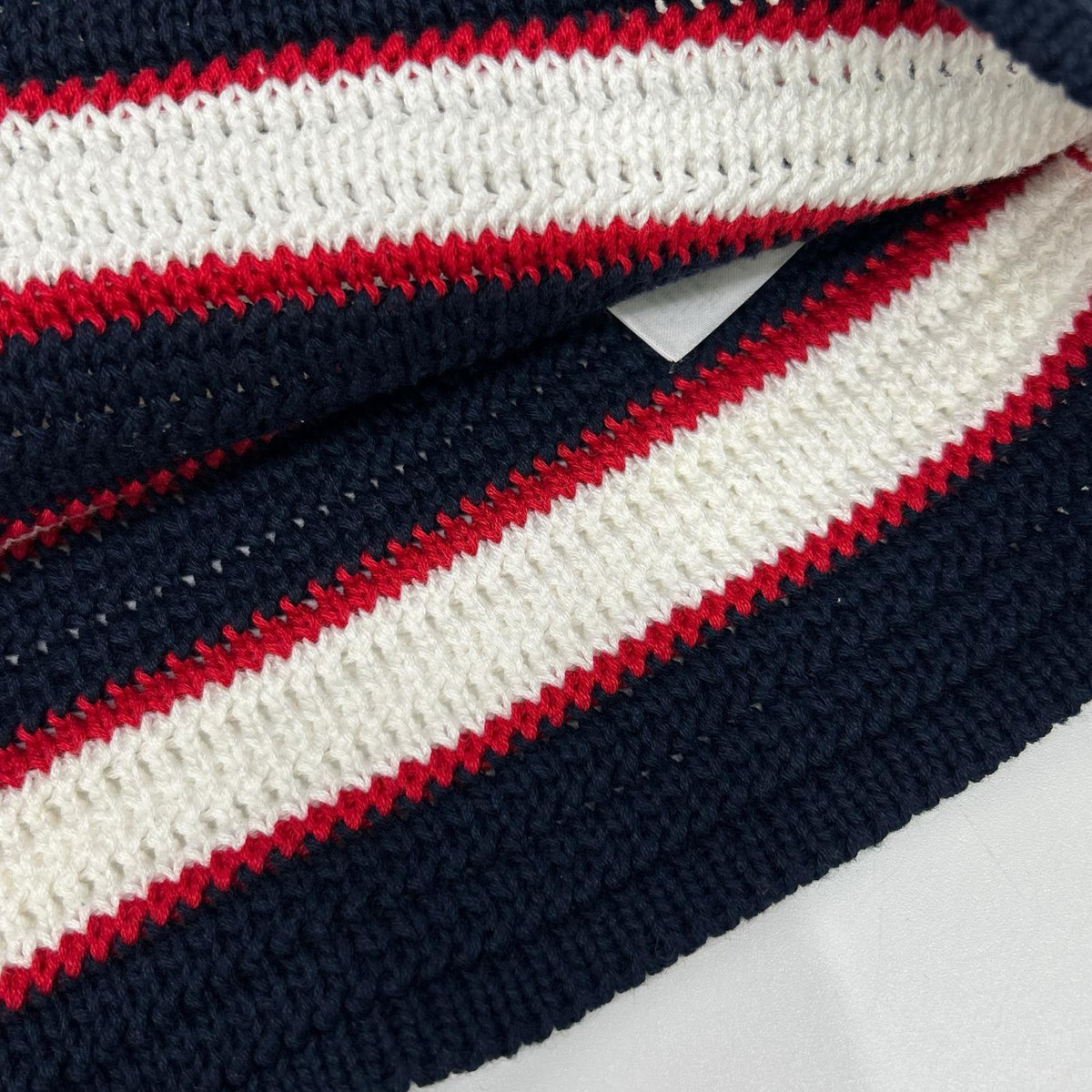 VALENTINO Valentino striped Rockstud knit miniskirt