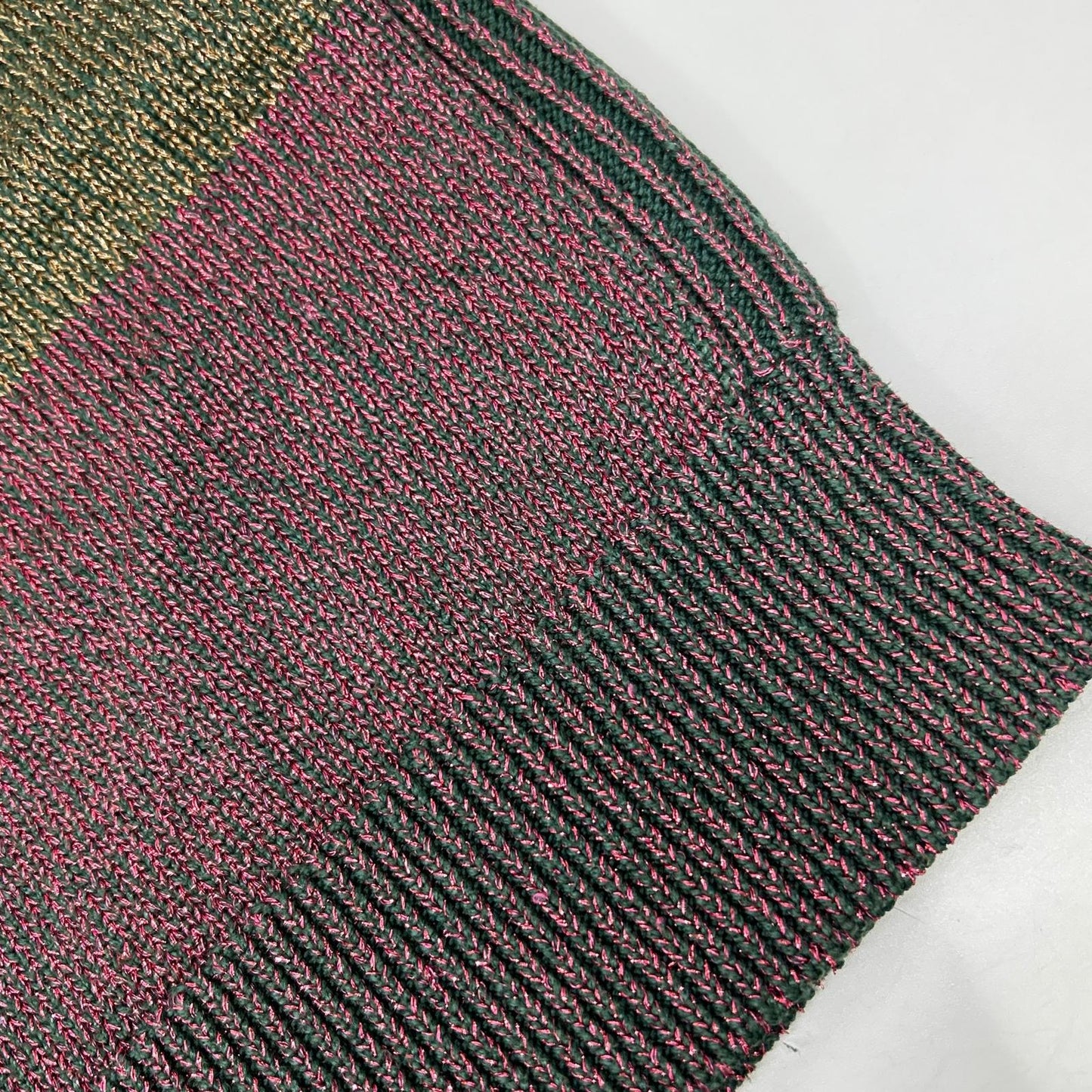 DRIES VAN NOTEN ドリスヴァンノッテン 51158-12-021115 グリーン系 ラメニット 半袖カットソー トップス
