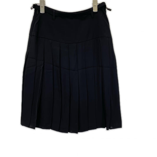 PRADA プラダ 12SS P1038 ブラック ウエストベルト プリーツ スカート スカート