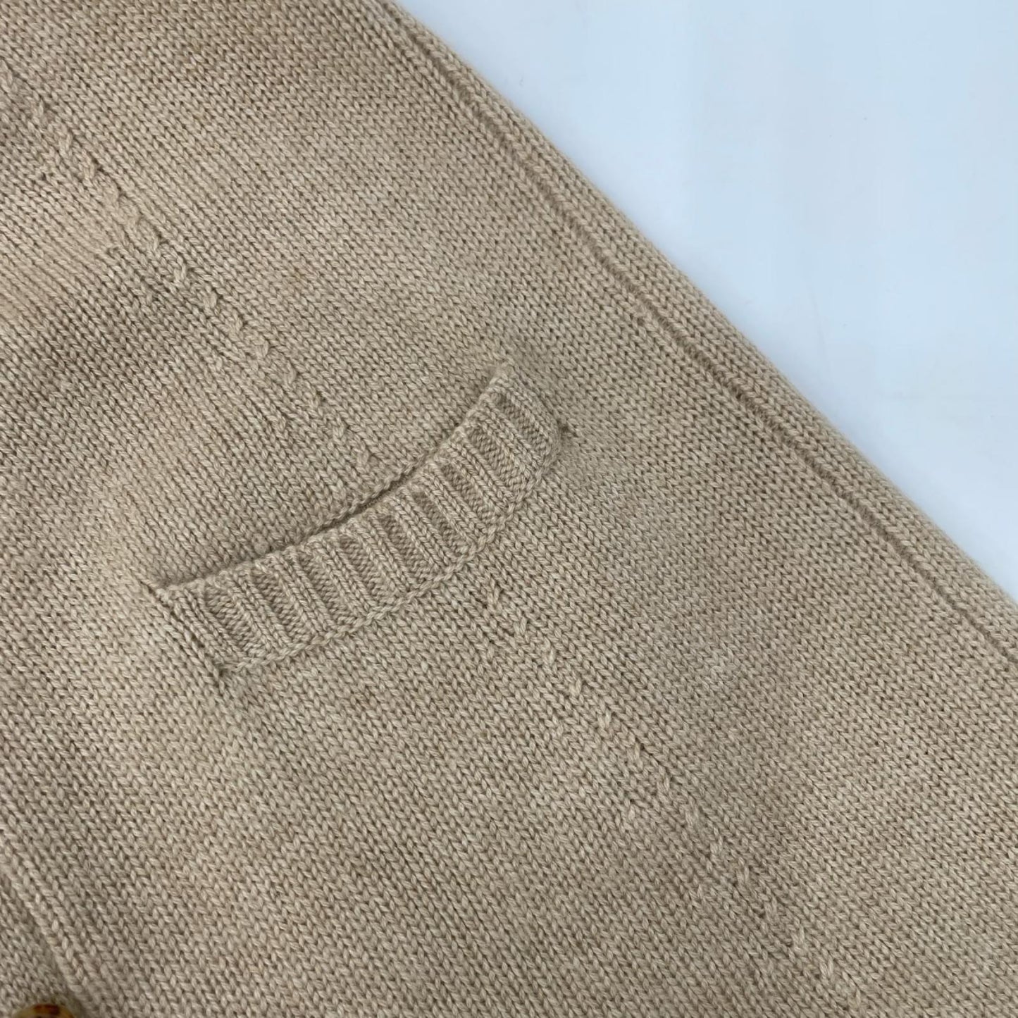 Loro Piana ロロピアーナ ベージュ ミドルゲージ カシミヤ ロングニットカーディガン トップス