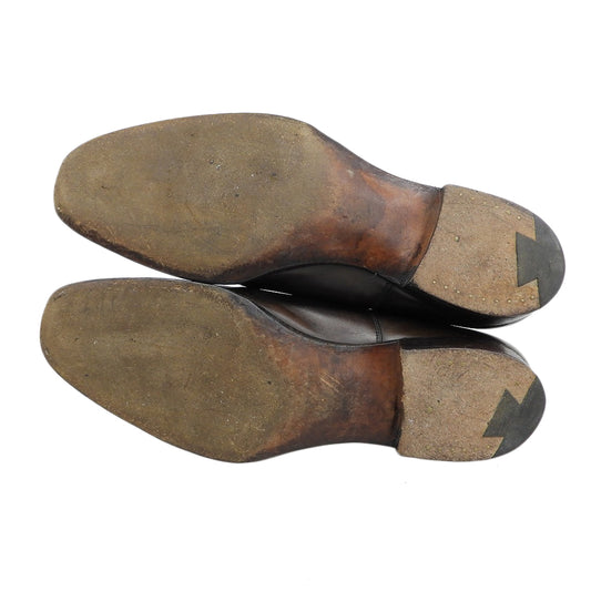 Crockett&Jones クロケット&ジョーンズ BELGRAVE3 パンチドキャップトゥ シューズ メンズ ブラウン 8E シューズ