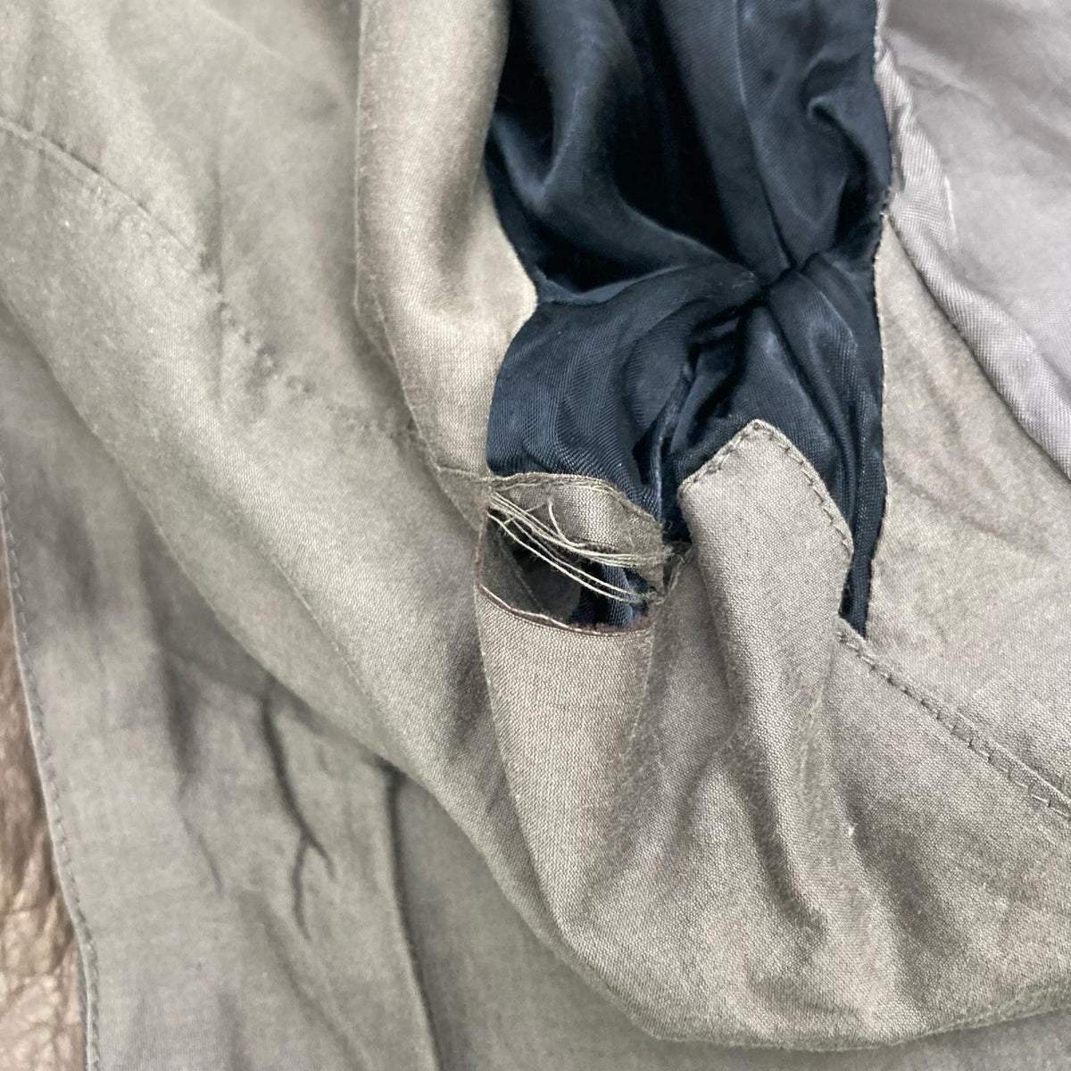 Rick Owens リックオウエンス 12SS RU3763 インターシャレザーブルゾン/シングルライダース ジャケット