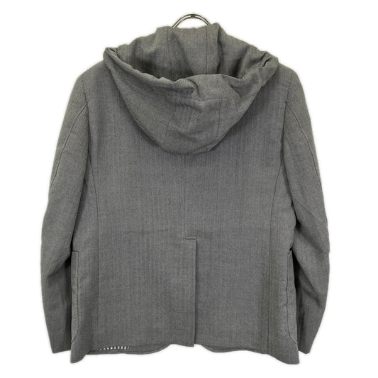 THOM BROWNE トムブラウン MJC259AW8646 グレー シングル フード付き テーラードジャケット ジャケット