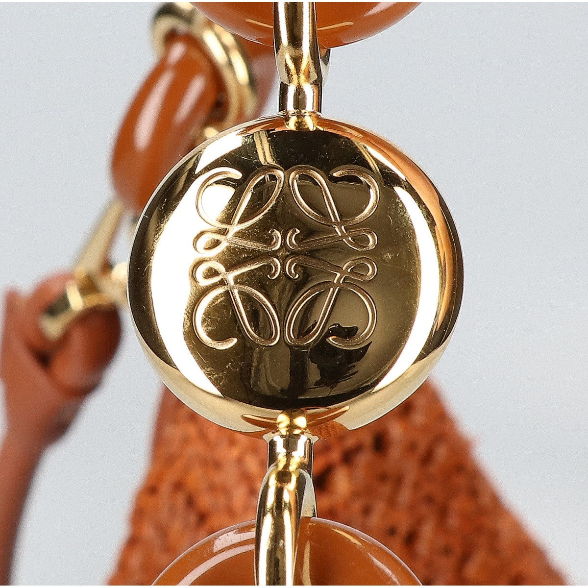 LOEWE ロエベ x パウラズ イビサ 美品 ラフィア オラバッグ ドーナツチェーン ショルダーバッグ