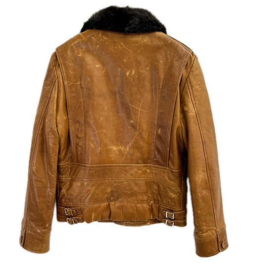BALENCIAGA バレンシアガ 00s 146914 ビーバーファー ラムレザー ボンバージャケット ジャケット