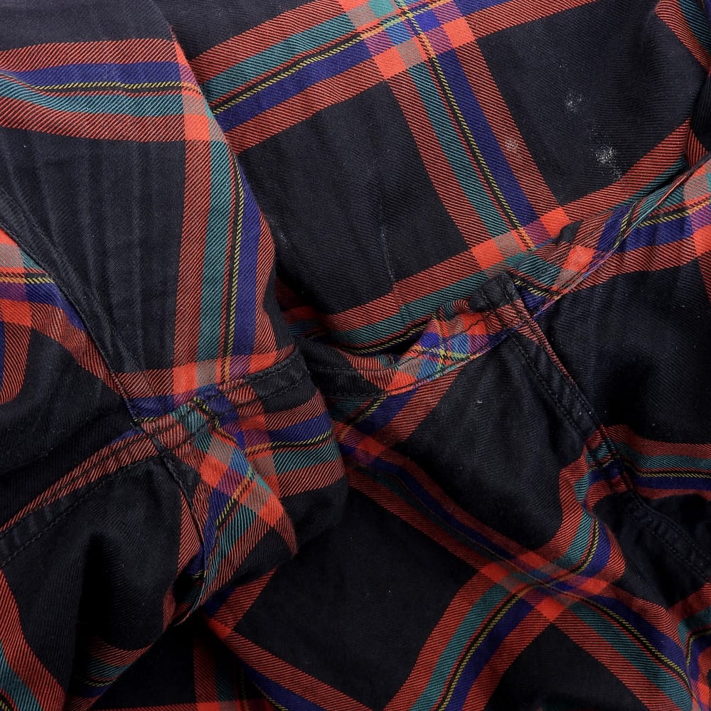 GIVENCHY ジバンシィ チェック柄 スターレザーパッチ 長袖シャツ トップス メンズ ブラック×レッド 41 16S 6029 409 トップス 41