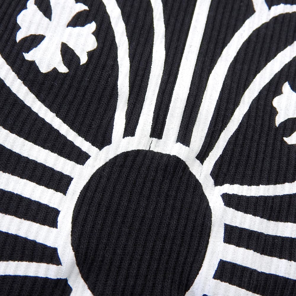 Chrome Hearts クロムハーツ クロス HONOLULUプリント リブ編 タンクトップ トップス レディース ブラック SMALL トップス SMALL