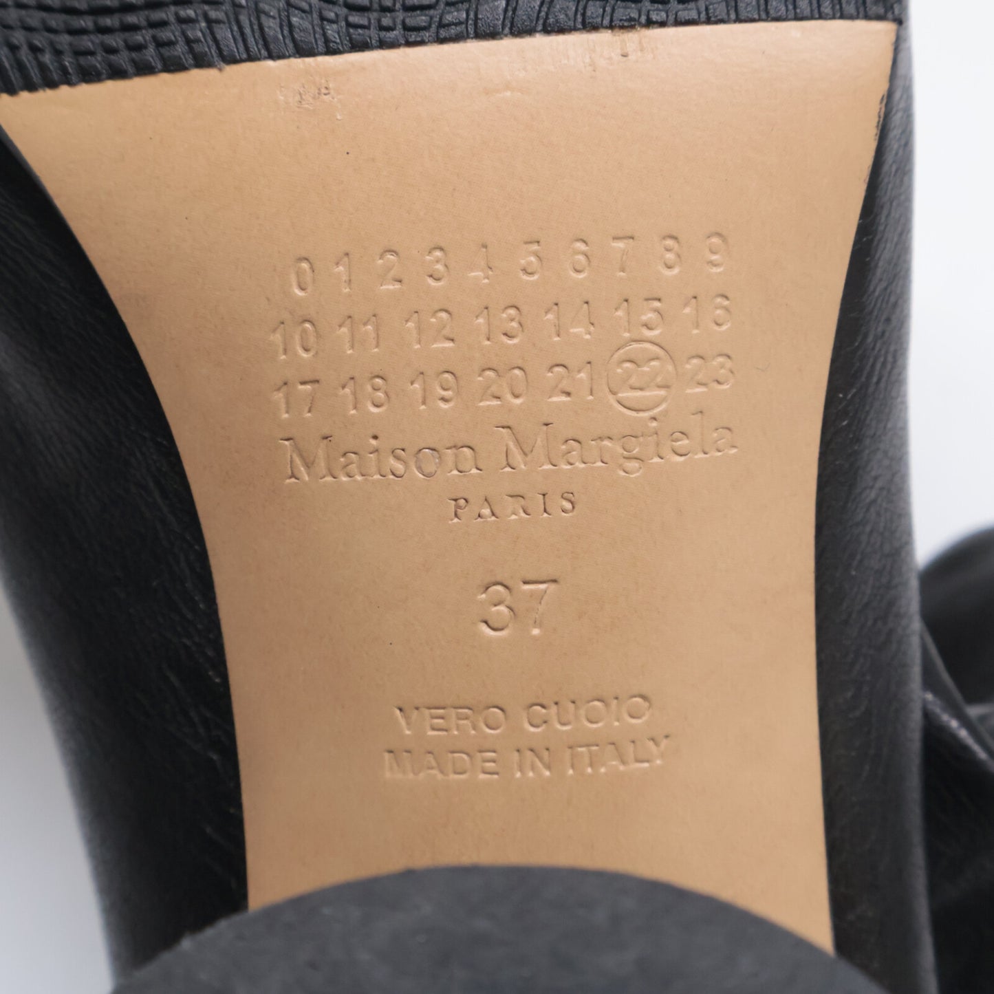 Maison Margiela メゾンマルジェラ 22【美品】ナッパ シリンバーヒール 足袋ブーツ/ シューズ 37