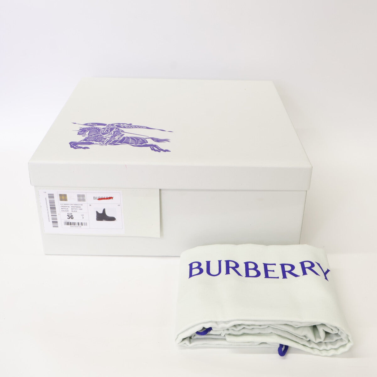 BURBERRY バーバリー Marsh ラウンドトゥ アンクルブーツ シューズ 36