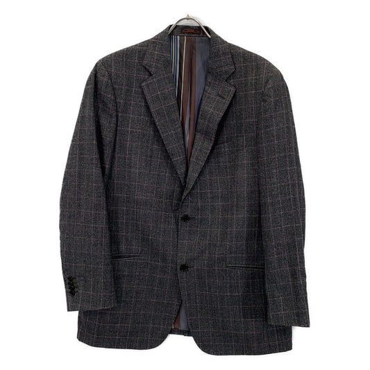 ETRO エトロ チャコール グレンチェック/ウインドウペーン 10910 フラノ シングルスーツ スーツ セットアップ
