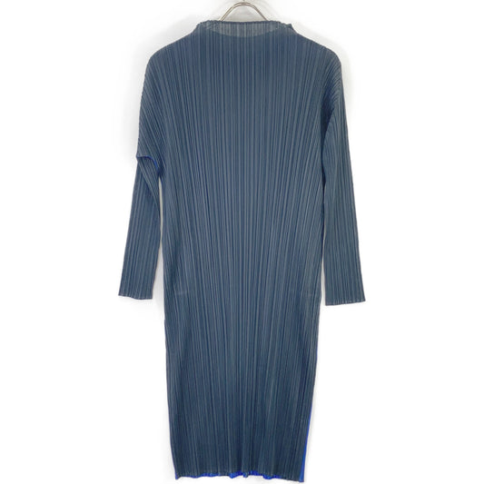 PLEATS PLEASE 三宅一生褶皱 PP83-JH734 宝蓝色/海军蓝 高领连衣裙 连衣裙
