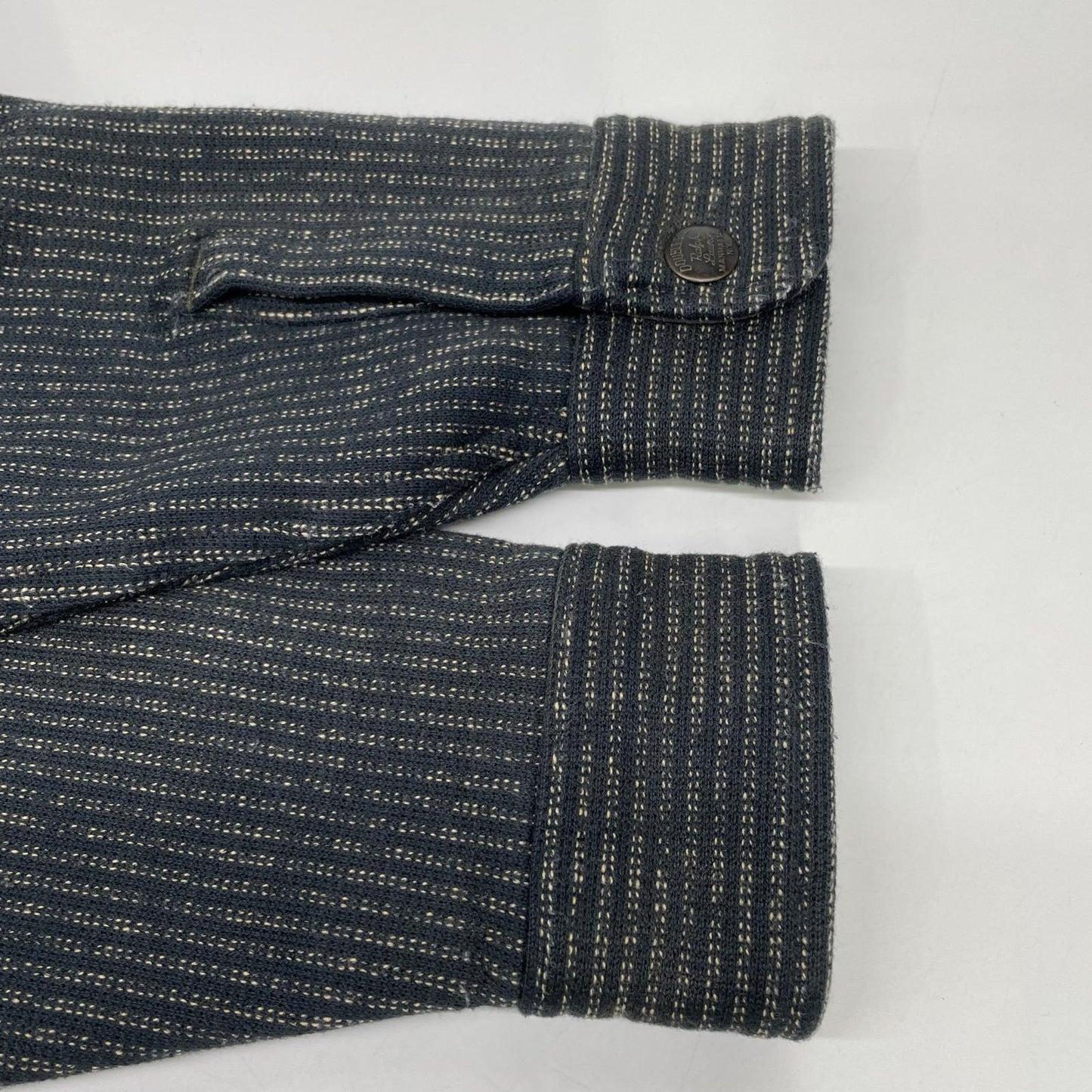 RRL 双R标 782929520001 灰色 条纹 沙滩布衬衫夹克 夹克 XS