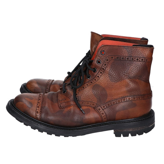 Tricker's トリッカーズ ×JUNYA WATANEBE MAN ブラウン カモフラ M7527 カントリーブーツ シューズ