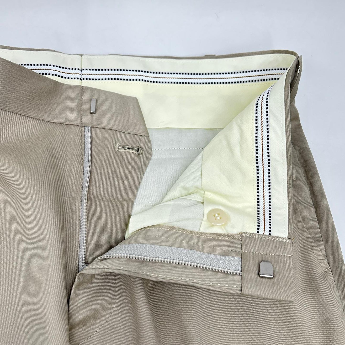 TRY TAILOR トライテーラー ベージュ 3ピース 総裏 ダブルブレスト スーツ スーツ セットアップ