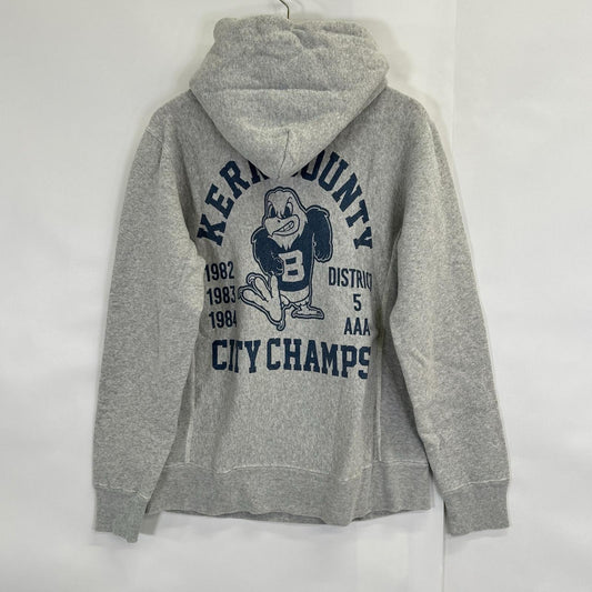 Champion チャンピオン グレー リバースウィーブ KERN COUNTY ヘンリネック スウェットフーディ トップス