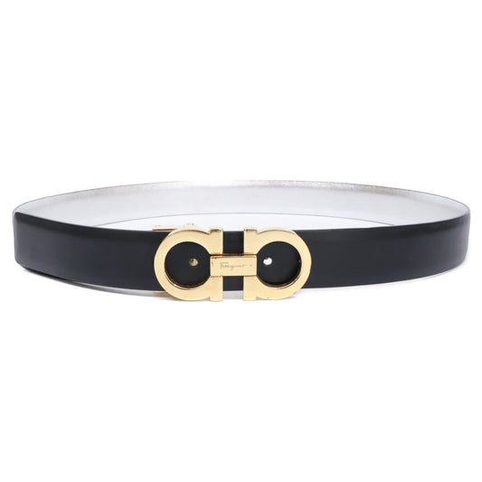 Gancini Buckle Reversible Leather Belt for Women
