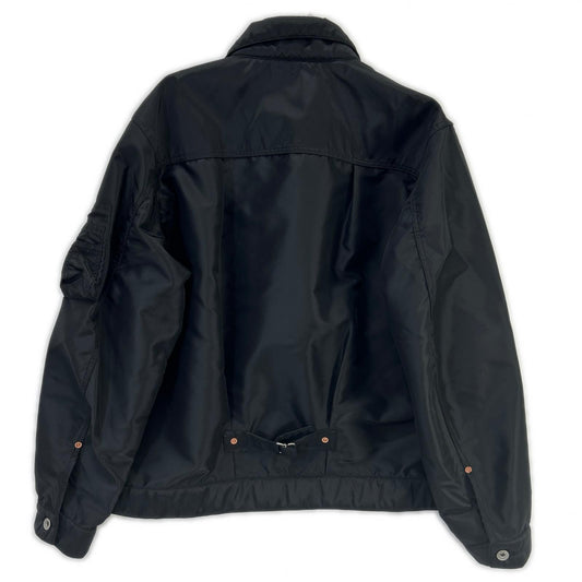 sacai サカイ ブラック 24-03555M ナイロン ツイル ブルゾン ジャケット