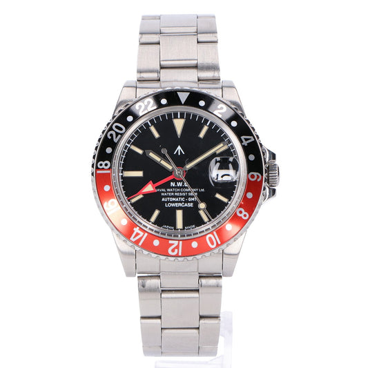 NAVAL WATCH ナバルウォッチ Produced By LOWERCASE ローワーケース GMT シースルーバック 自動巻き 腕時計