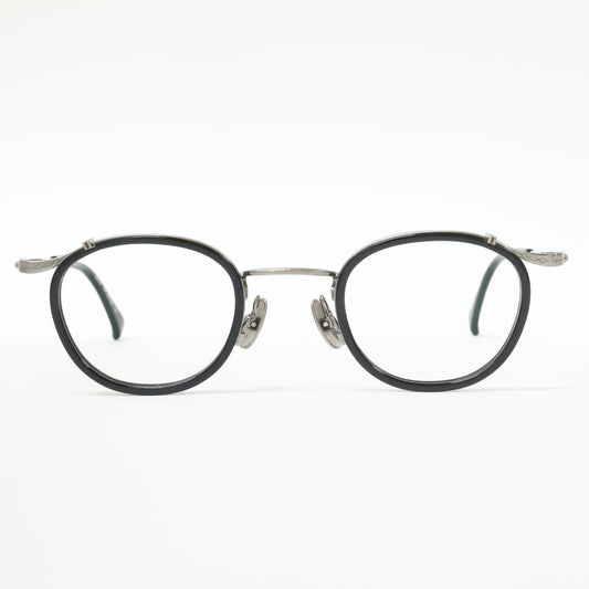 金子眼鏡 金子眼鏡 【美品】KMP-17 BKAS S925DEC 度入りレンズ コンビ アイウェア 眼鏡