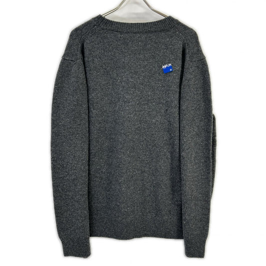 ADER error アーダーエラー BMSGFYKT0101CC ダークグレー シグネチャーロゴ クルーネックニット トップス