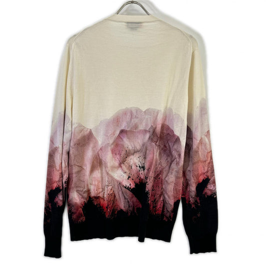 Alexander McQueen アレキサンダーマックイーン 684305 アイボリー アネモネ プリント 長袖ニット トップス