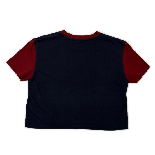 MIUMIU ミュウミュウ MJN421 ネイビー×レッド クロップド Tシャツ トップス