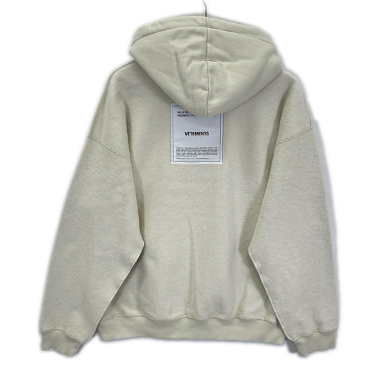 VETEMENTS ヴェトモン WAH19TR107 オフホワイト バックパッチフーディ トップス