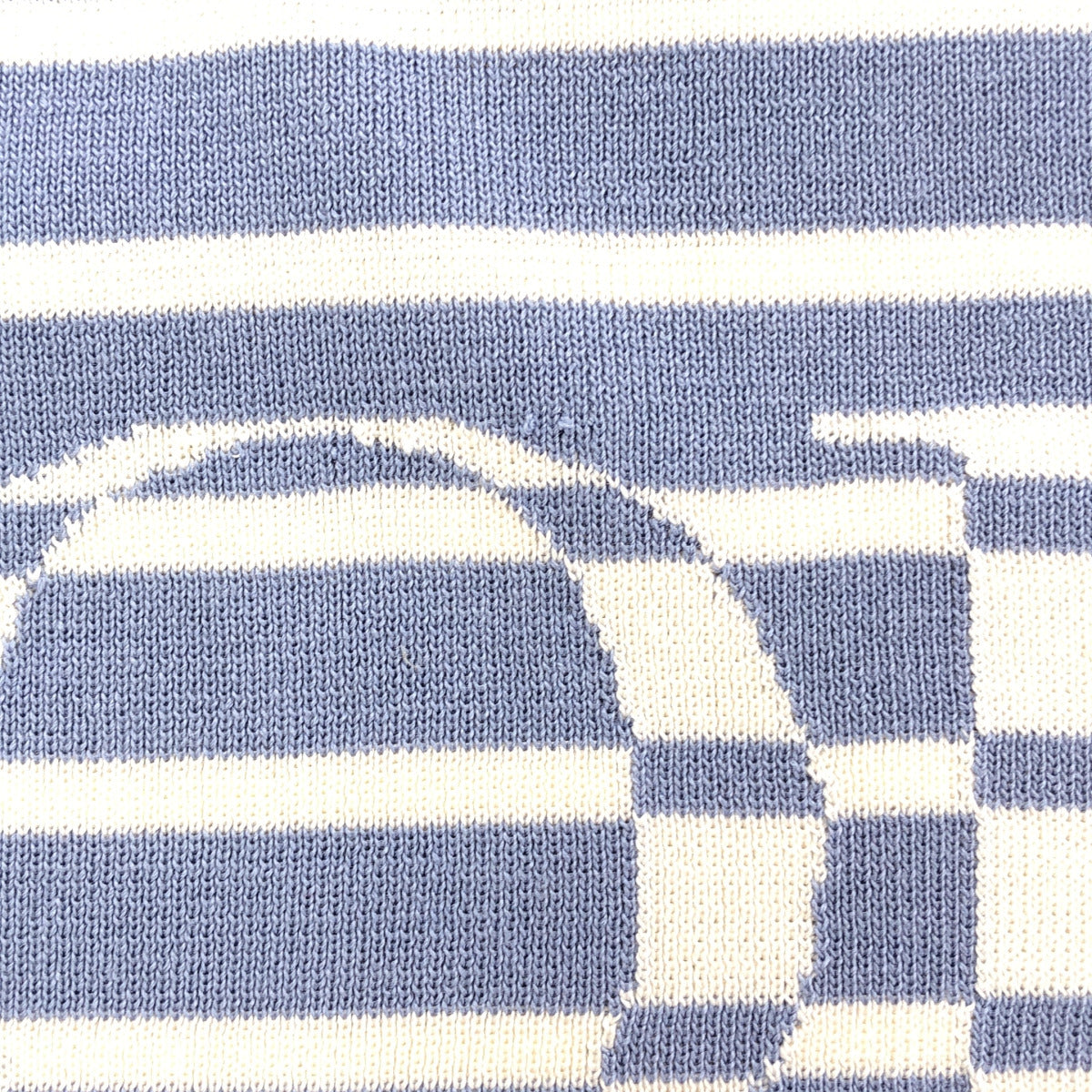 DIOR ディオール 183M647AT234 Light Blue × White Logo Short-Sleeve Knit Tops