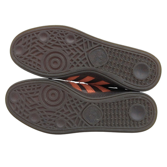 adidas アディダス 美品 SHUKYU E-WAX Handball Spezial レザー スニーカー シューズ メンズ ブラウン 27.5cm HP6694 シューズ