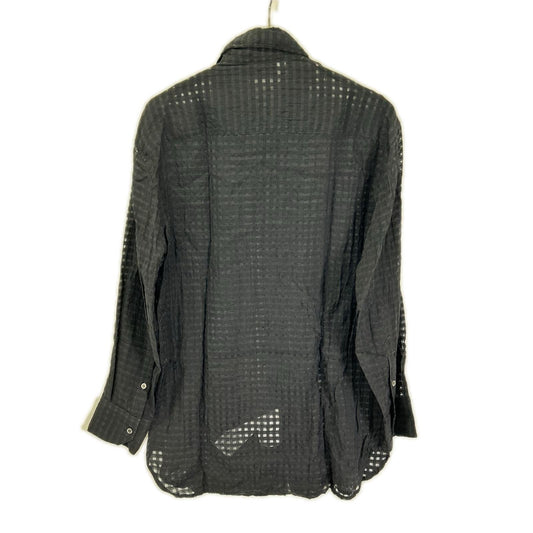 EMPORIOARMANI エンポリオアルマーニ E31F41F1356 ブラック ギンガムチェック シーアーシャツ トップス