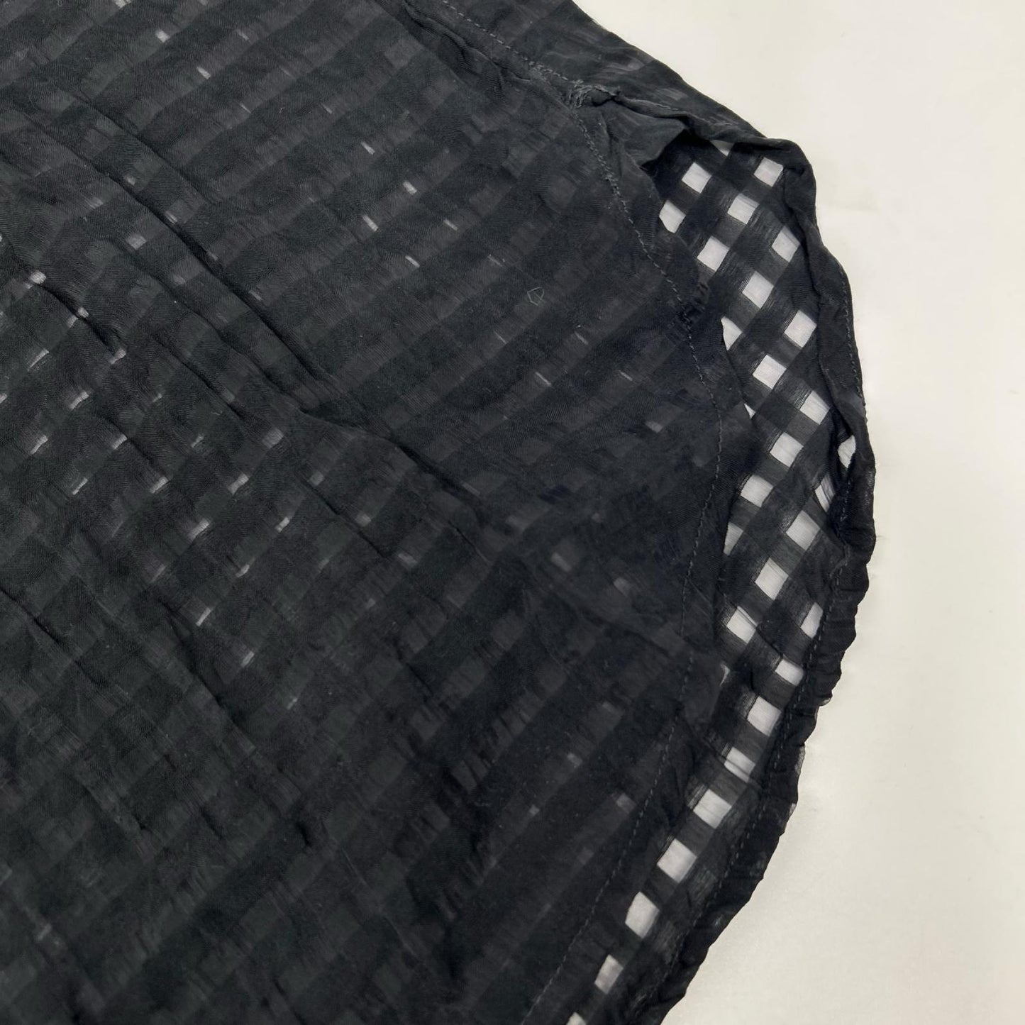 EMPORIOARMANI エンポリオアルマーニ E31F41F1356 ブラック ギンガムチェック シーアーシャツ トップス