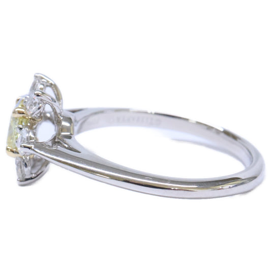 TIFFANY&Co. Tiffany & Co. Professionally Refurbished PT950 x 750WG 0.41ct Yellow Diamond Buttercup Ring Ring