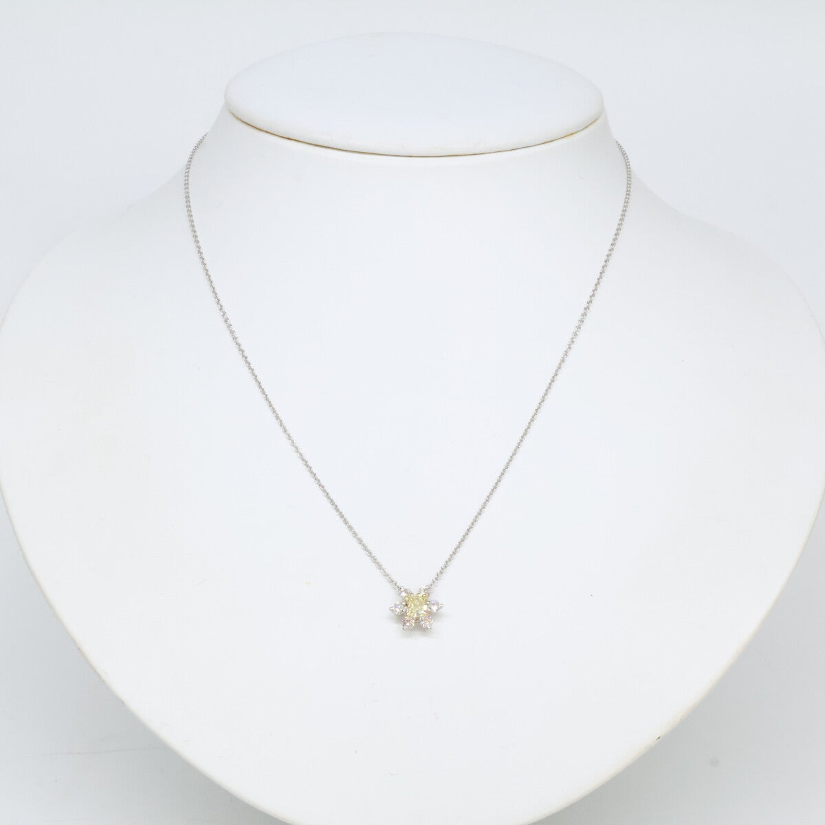 TIFFANY&Co. ティファニー 新品仕上げ済み PT950 x 750YG バターカップ イエローダイヤモンド ネックレス