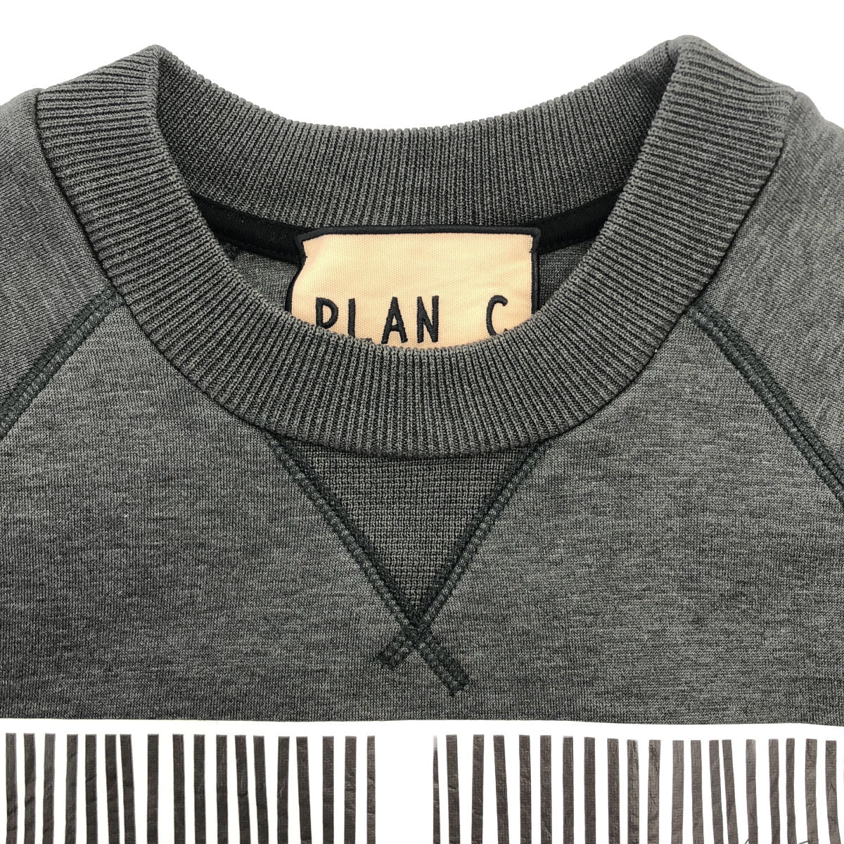 Plan C プランシー FLCJB56S86TF002 グレー ラグランスリーブ ボンディングシャツ トップス