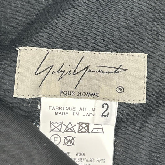 Yohji Yamamoto POUR HOMME ヨウジヤマモトプールオム 20SS HN-P71-100 ブラック テープ付き裾リブPT パンツ ボトムス