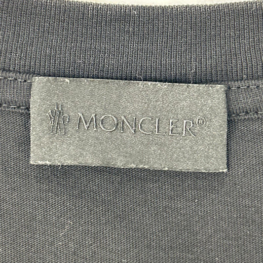 MONCLER モンクレール 22SS I20918C00016 ブラック フロッキーロゴ クルーネックTシャツ トップス