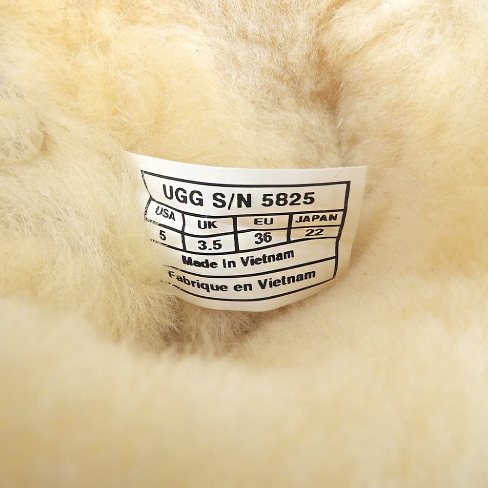 UGG アグ 美品 ムートンブーツ シューズ レディース ブラウン 22cm F20014E シューズ