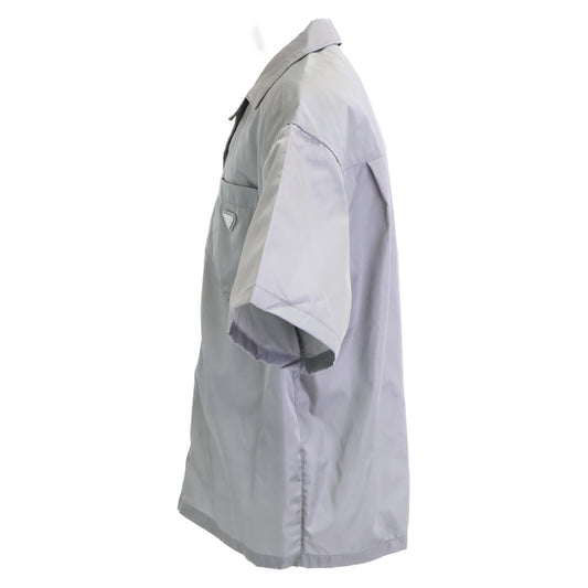 PRADA プラダ 【美品/国内正規】SC513 S202 1WQ8 RE-NYLON トライアングルロゴプレート付 ナイロン 半袖シャツ トップス