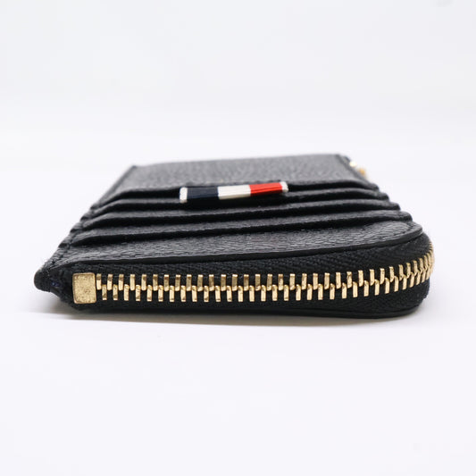 THOM BROWNE 【Excellent condition】MAW080A-00198 pebble-grain half-zip-around wallet coin purse