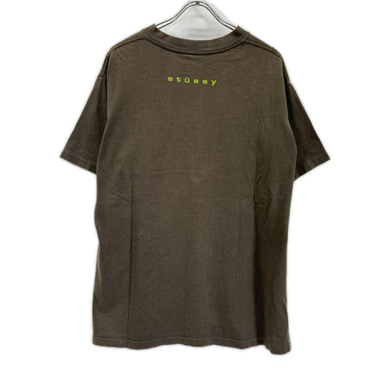 stussy ステューシー 青タグ期 コットン カーキ USA製 SSリンクプリント Tシャツ トップス