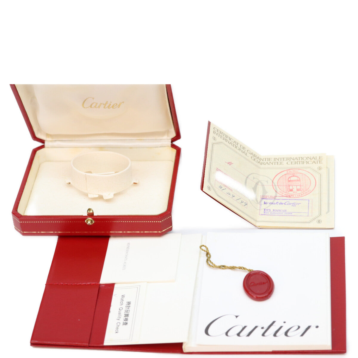 Cartier カルティエ W1010744 925 GP トリニティ文字盤 マストトリニティ ベルメイユ 腕時計