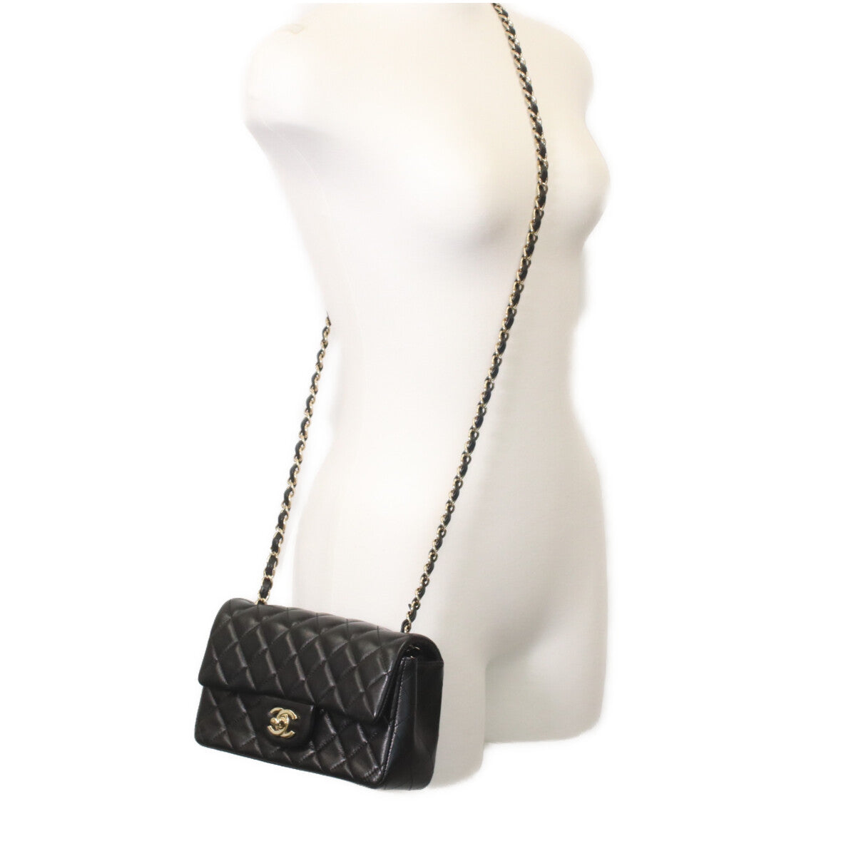 CHANEL シャネル A69900 黒 ラム ゴールド金具 ミニマトラッセ20 チェーンショルダーバッグ ショルダーバッグ